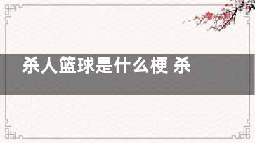 杀人篮球是什么梗 杀人篮球这个梗出自于哪里